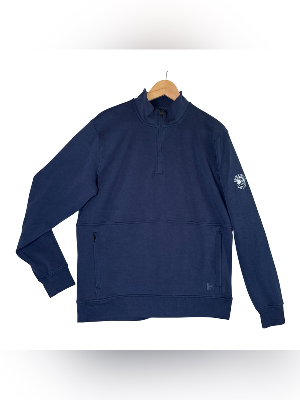 Sun Day Red Pebble Beach Golf Links 1/4 Zip Long Sleeve Pullover Men's Medium